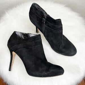 Via Spiga Heeled Ankle Bootie Suede Size 8.5 Black
